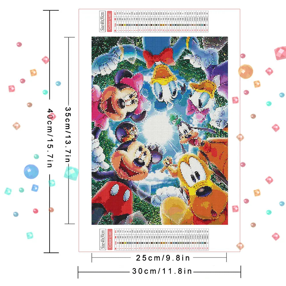 Diamant målning Disney Kalle Anka  Musse pigg