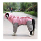 Regn jacka med ben för stor hund