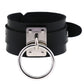 goth punk armband svart läder med nitar i olika motiv