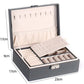 multi-tiered leather jewelry box