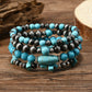 Bohemisk armband turquoise metall detaljer