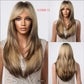 Wig with straight medium-length hair