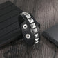 Goth punk leather bracelet with rivets buckle in different colors