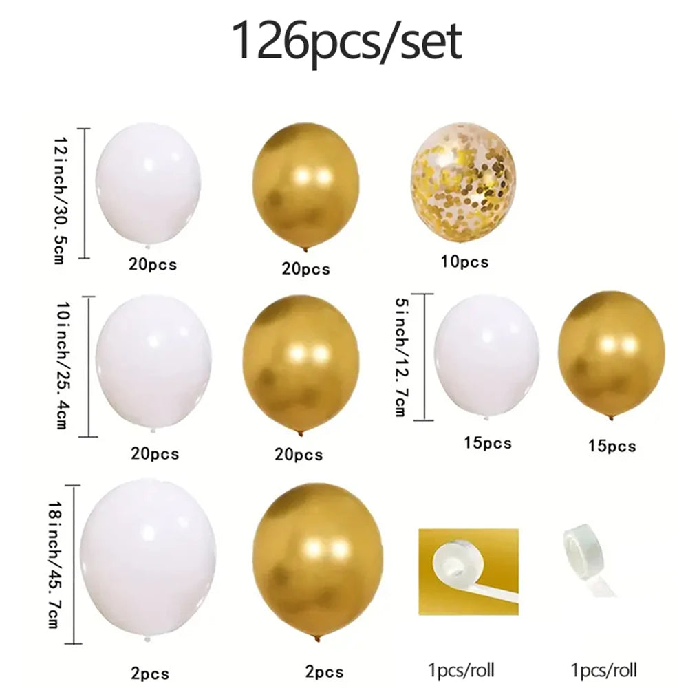 Ballong paket vit/Guld
