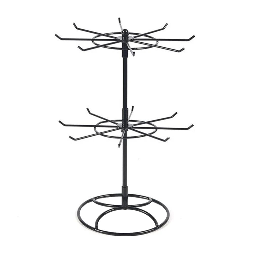 Metal jewelry stand 2 tiers rotating