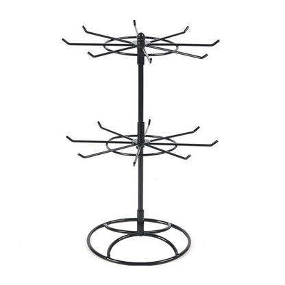 Metal jewelry stand 2 tiers rotating