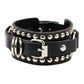 Goth punk leather bracelet with rivets buckle in different colors