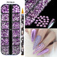 Box with rhinestones of different shapes