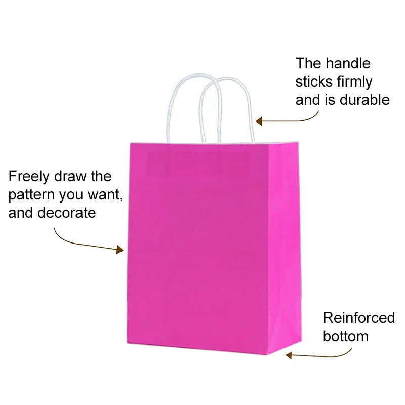 12-pack presentpåsar Rosa