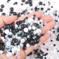 Mixed sizes and colors with Flatback beads