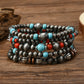 Bohemisk armband turquoise metall detaljer