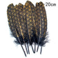 Goose feathers black with gold pattern