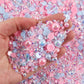 Mixed sizes and colors with Flatback beads