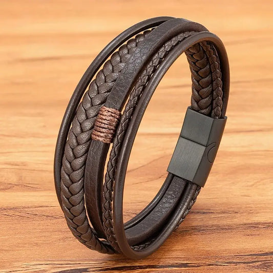 Armband flera Läder snöre