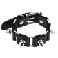 goth punk armband svart läder med nitar i olika motiv