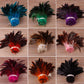 100pcs Two colored rooster feathers