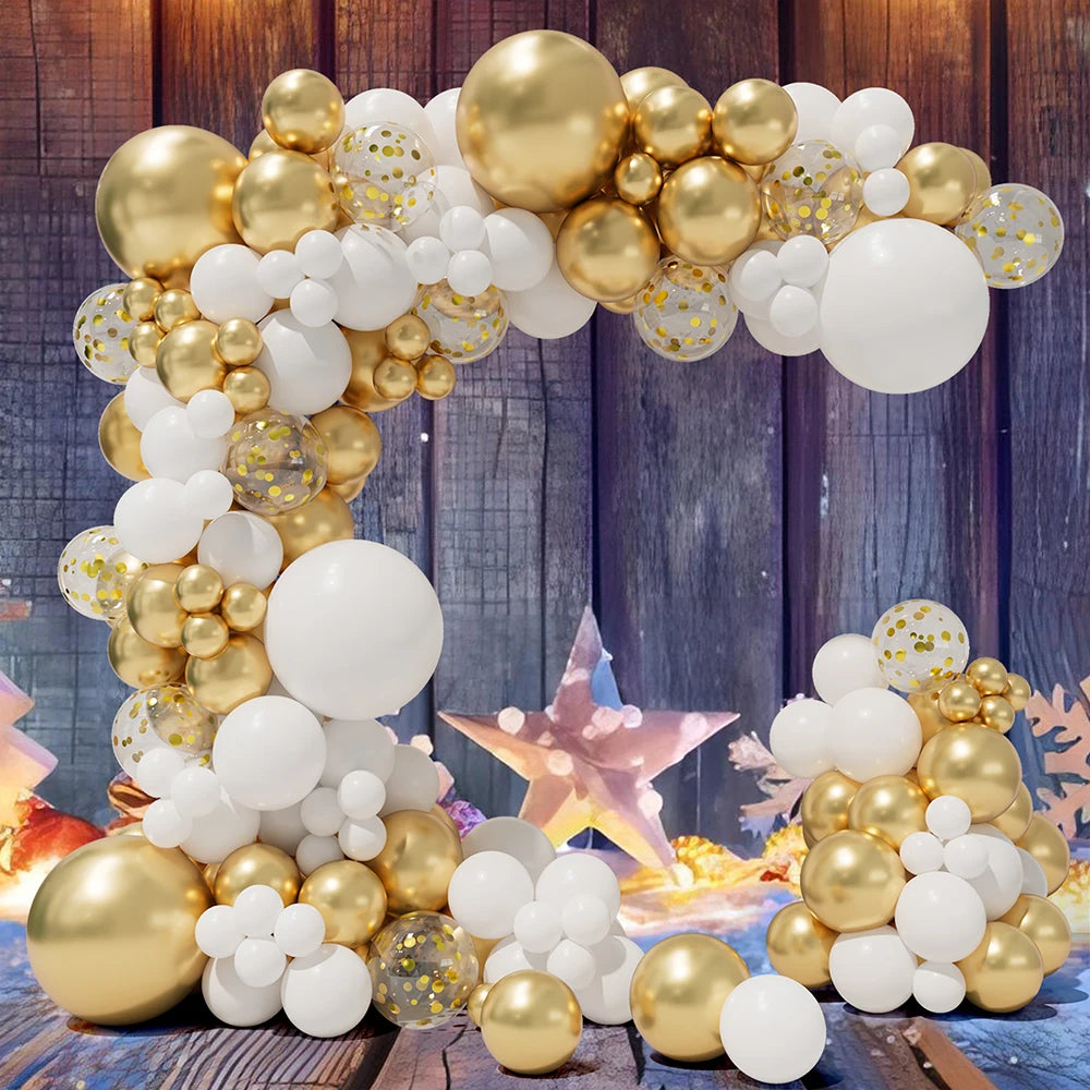 Ballong paket vit/Guld