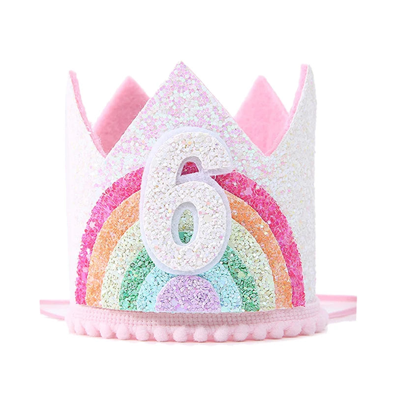 Unicorn krona till kalas barnet