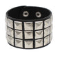 goth punk armband svart läder med nitar i olika motiv