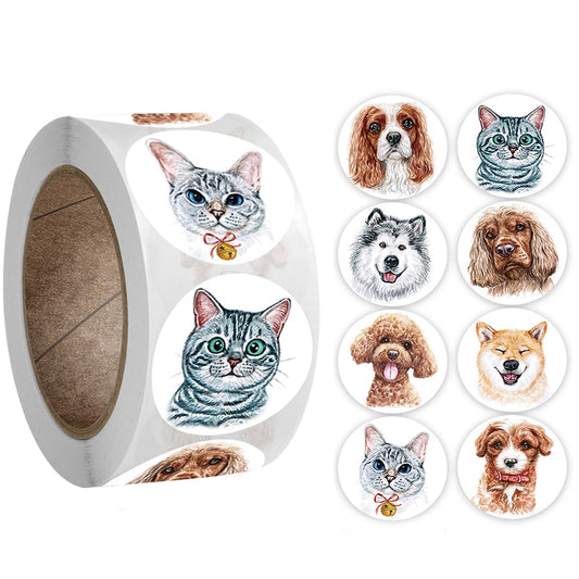 Klistermärken med katt och hund