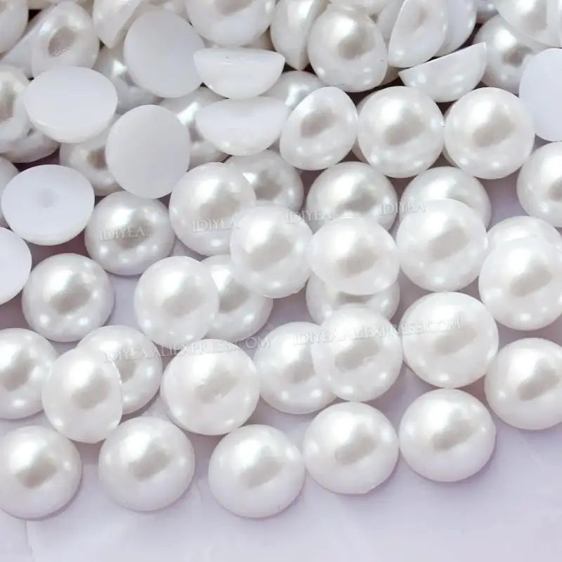 Halvrunda pearls vita/ivory 2-25mm