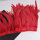 10 meters rooster feathers on ribbon