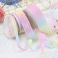 Ribbon grosgrain rainbow colors.
