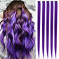Hair extensions färgade slingor