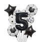 Ballong set med siffra och fotbolls motiv