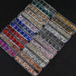 Box with rhinestones of different shapes
