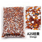 Strass stenar Resin Guld Brun orange grön nyanser