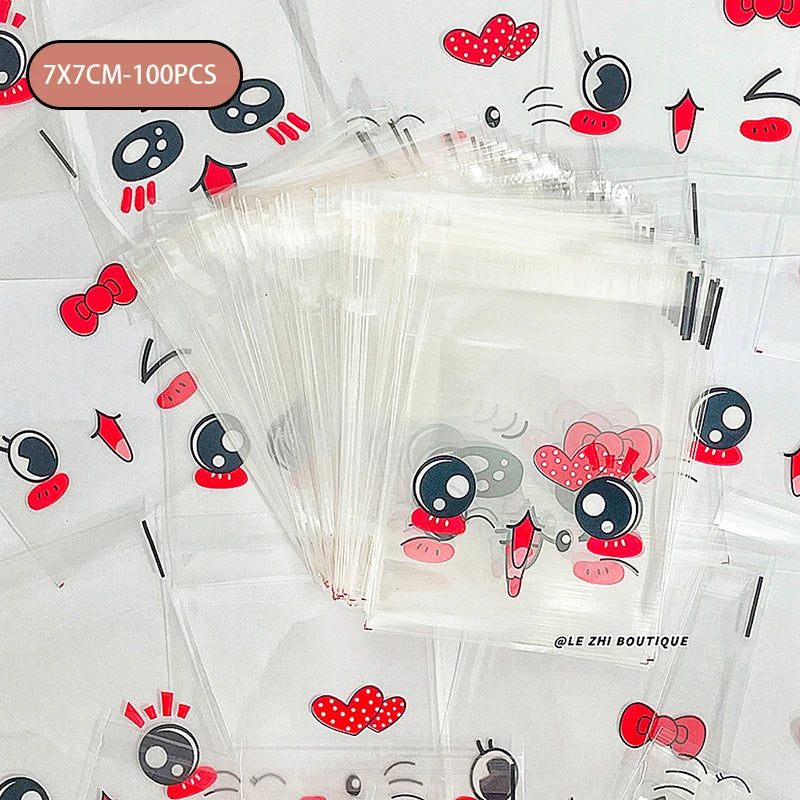 100-pack Hello Kitty cellofan påsar