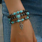 Bohemisk armband turquoise metall detaljer