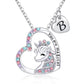 Halsband barn hjärta med unicorn