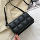 Fashion designer shoulder strap bag with square pattern