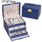 multi-tiered leather jewelry box