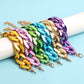 Armband med bred akryl kedja i metallic färger