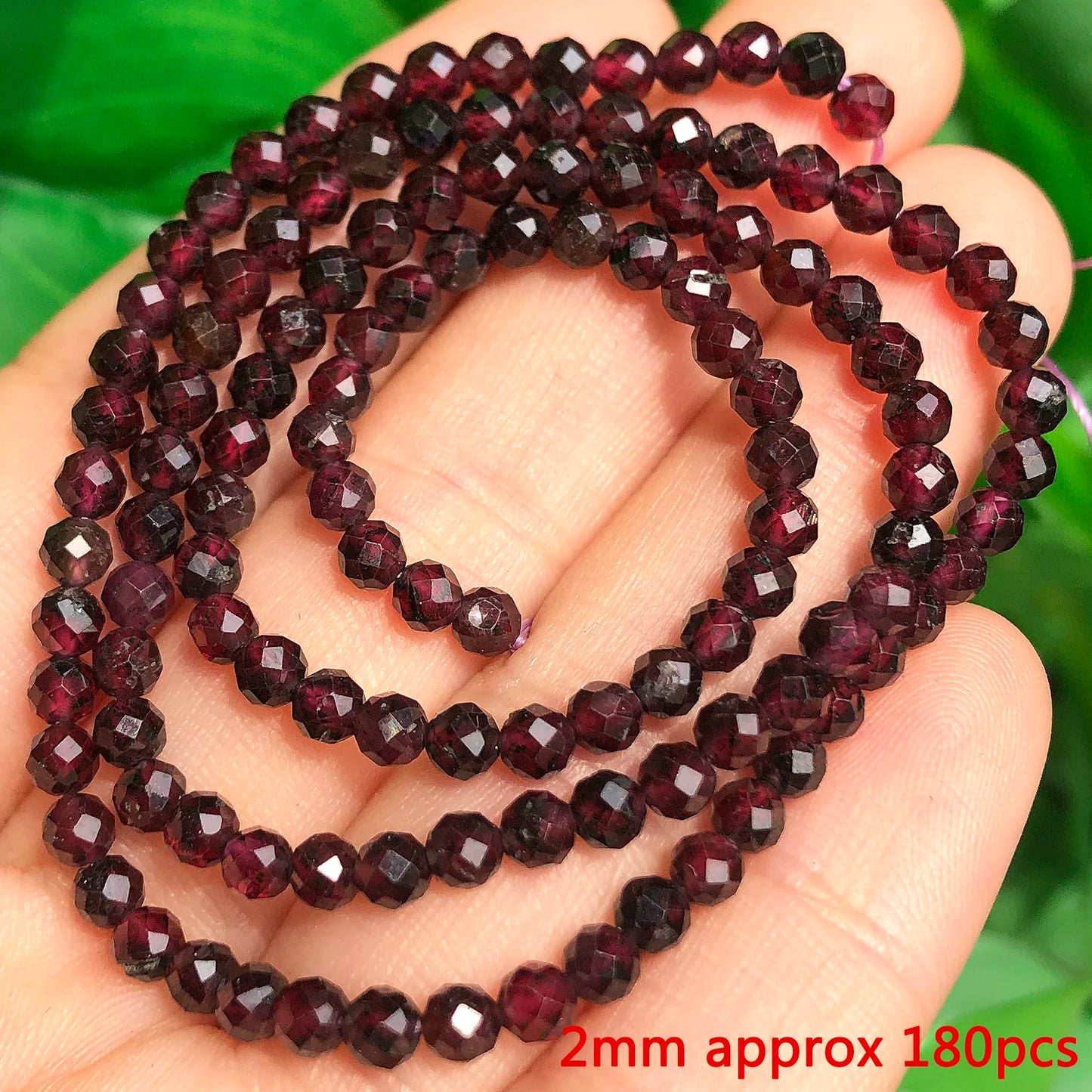 Naturel Garnet ädelsten pärlor