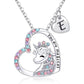 Halsband barn hjärta med unicorn