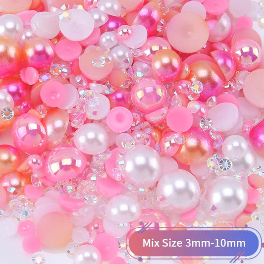 30g halv runda mixade pärlor