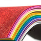Självhäftande foam papper med glitter