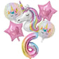 Ballong paket med unicorn och siffra