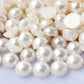 Halvrunda pearls vita/ivory 2-25mm