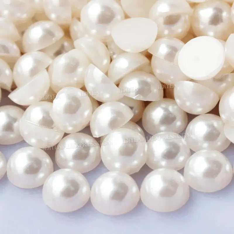 Halvrunda pearls vita/ivory 2-25mm