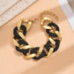 Curb chain armband