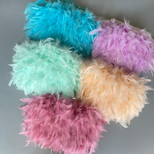 Fluffy kalkon fjädrar 10M