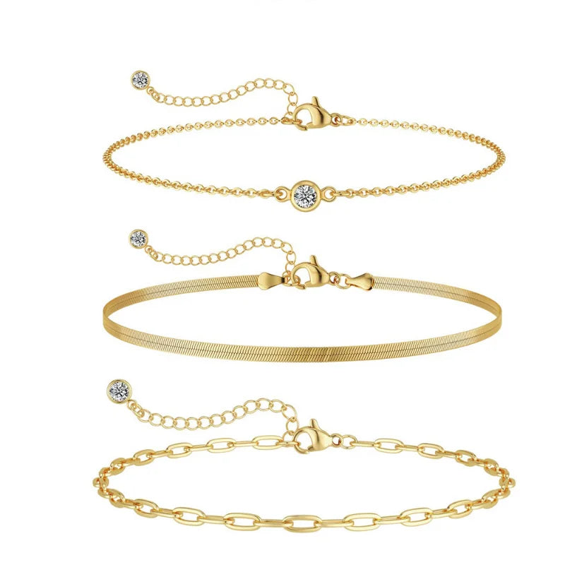 3set armband 14k guld