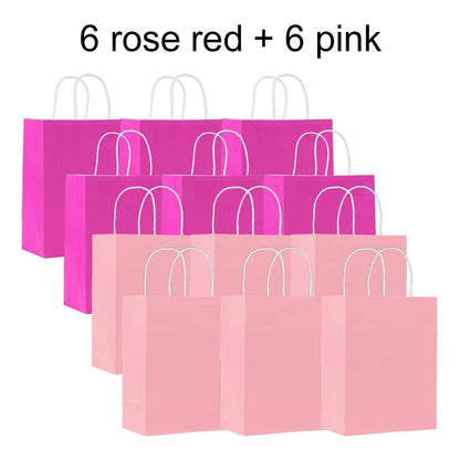 12-pack presentpåsar Rosa