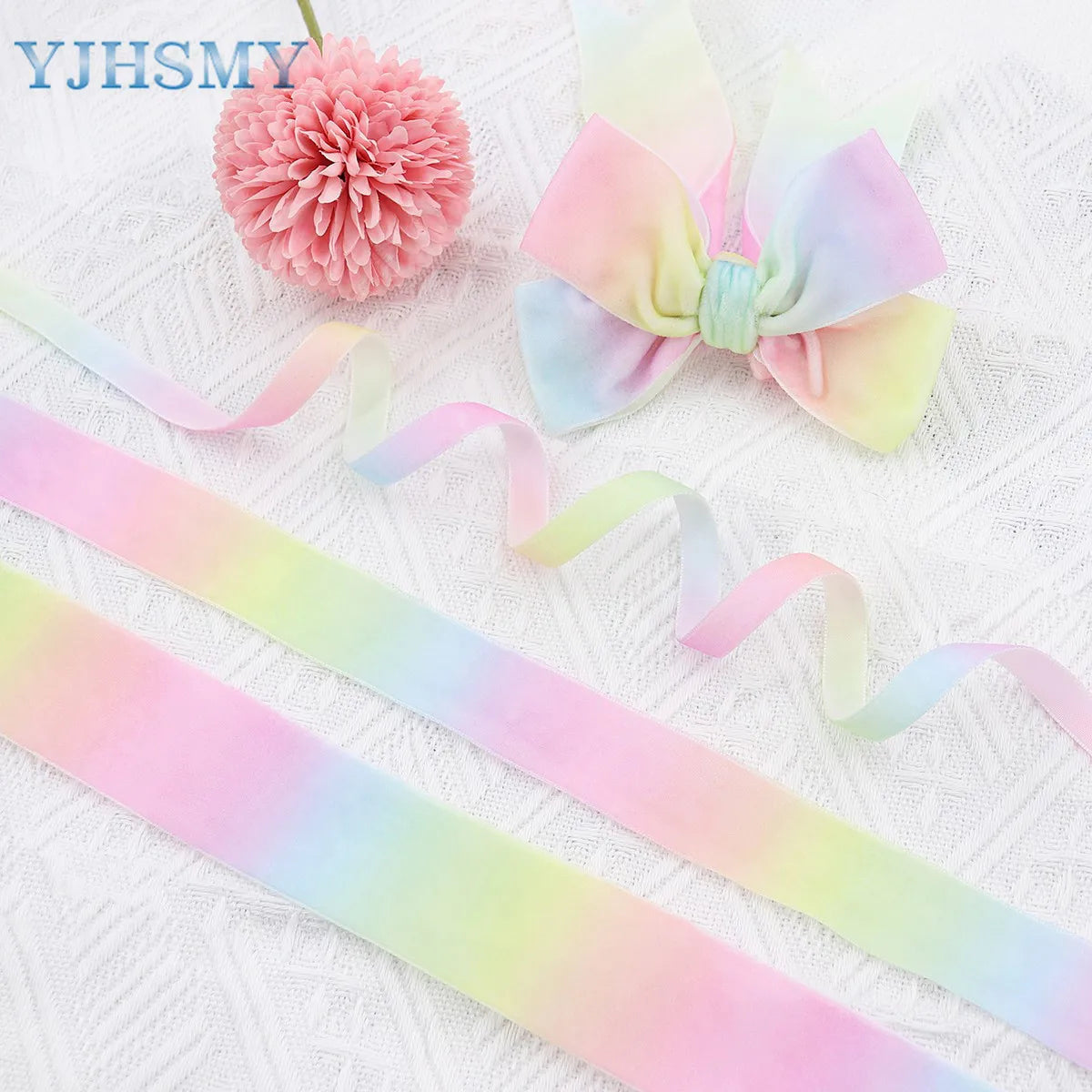 Ribbon grosgrain rainbow colors.