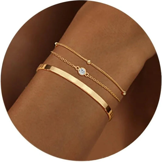 3set armband 14k guld